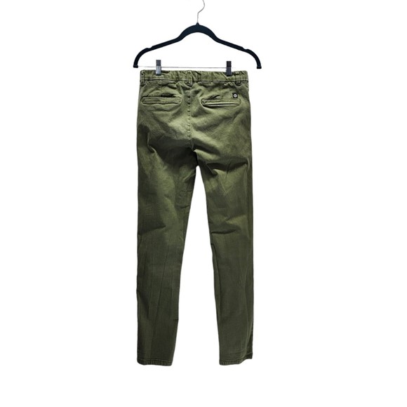 NUKUTAVAKE Boys Slim Jeans Green Chino Denim Size 16 Stretch Adjustable Waist - Picture 2 of 9